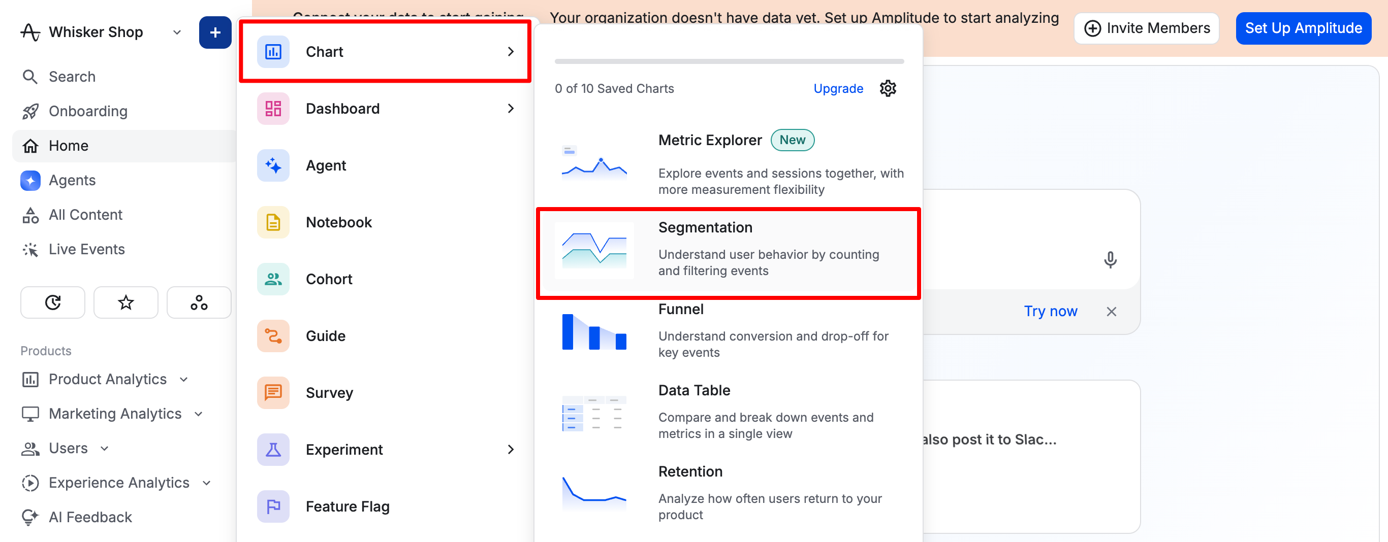 Creating a segmentation chart
