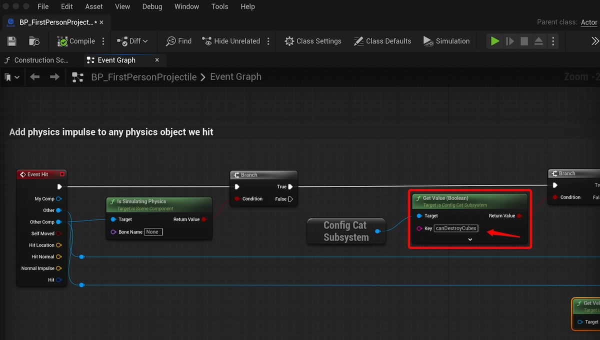 Add feature flag key to blueprint