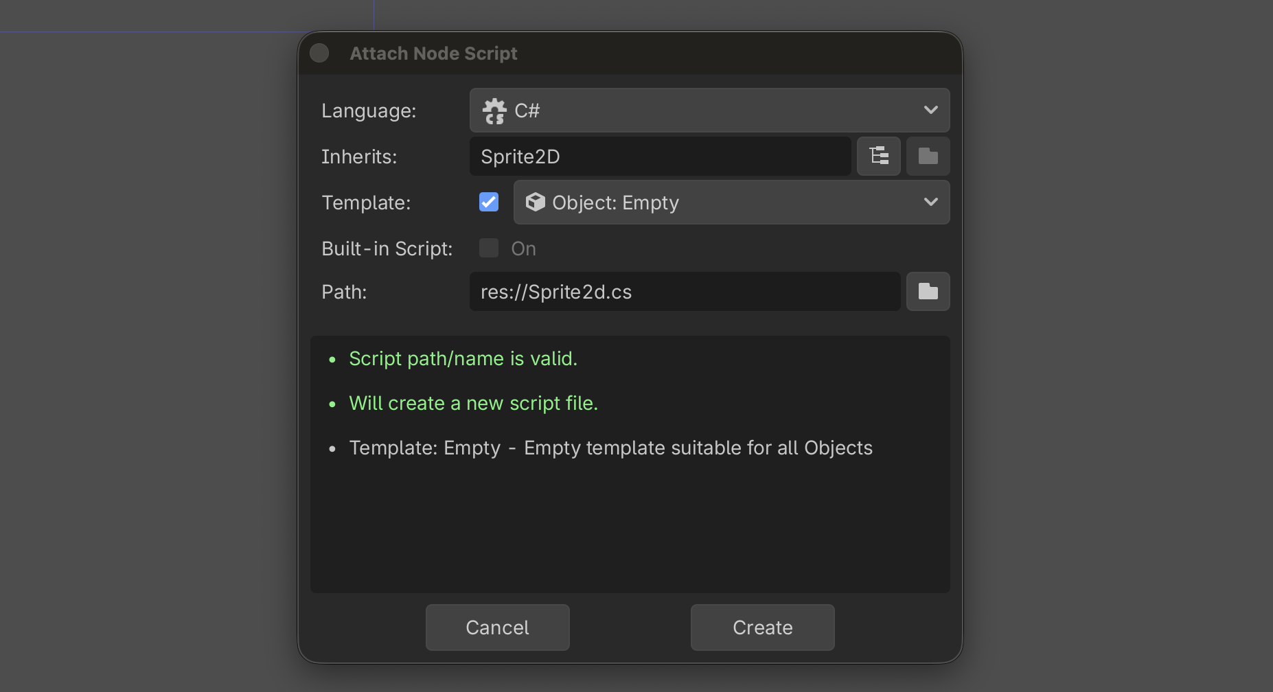 Attaching a node script