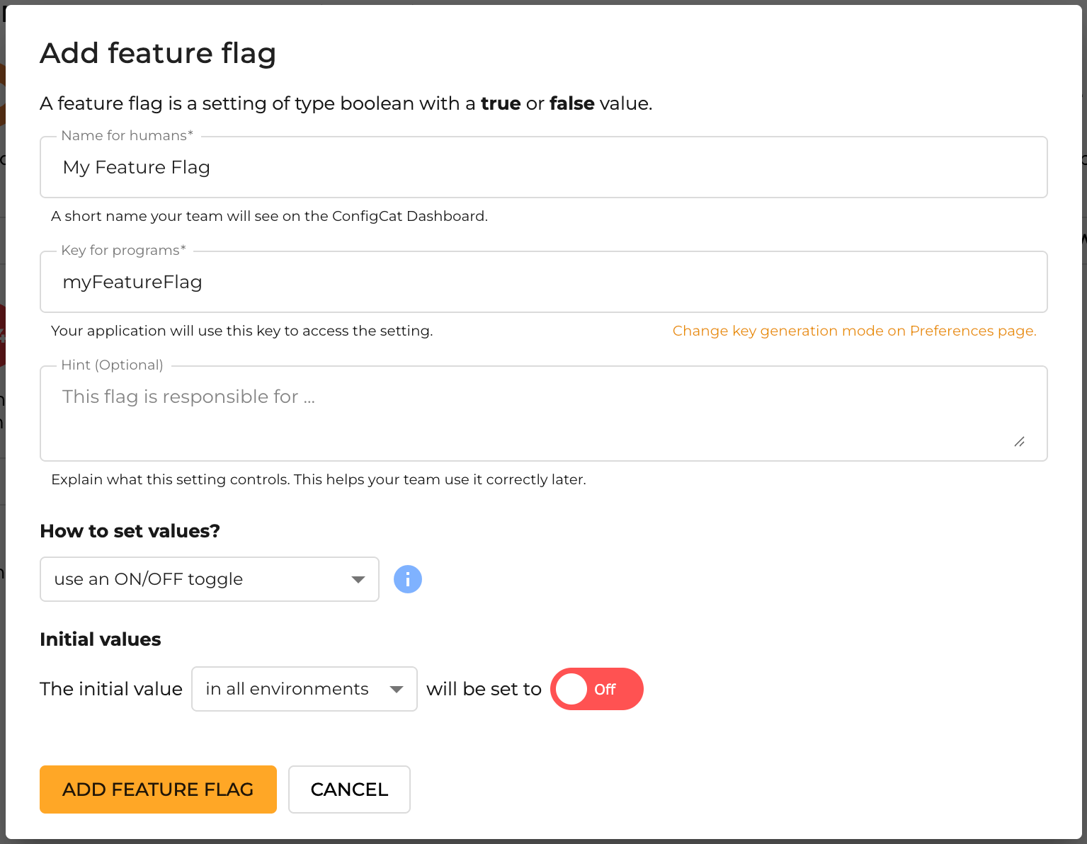Add new feature flag