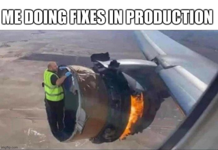 fixing a bug in production