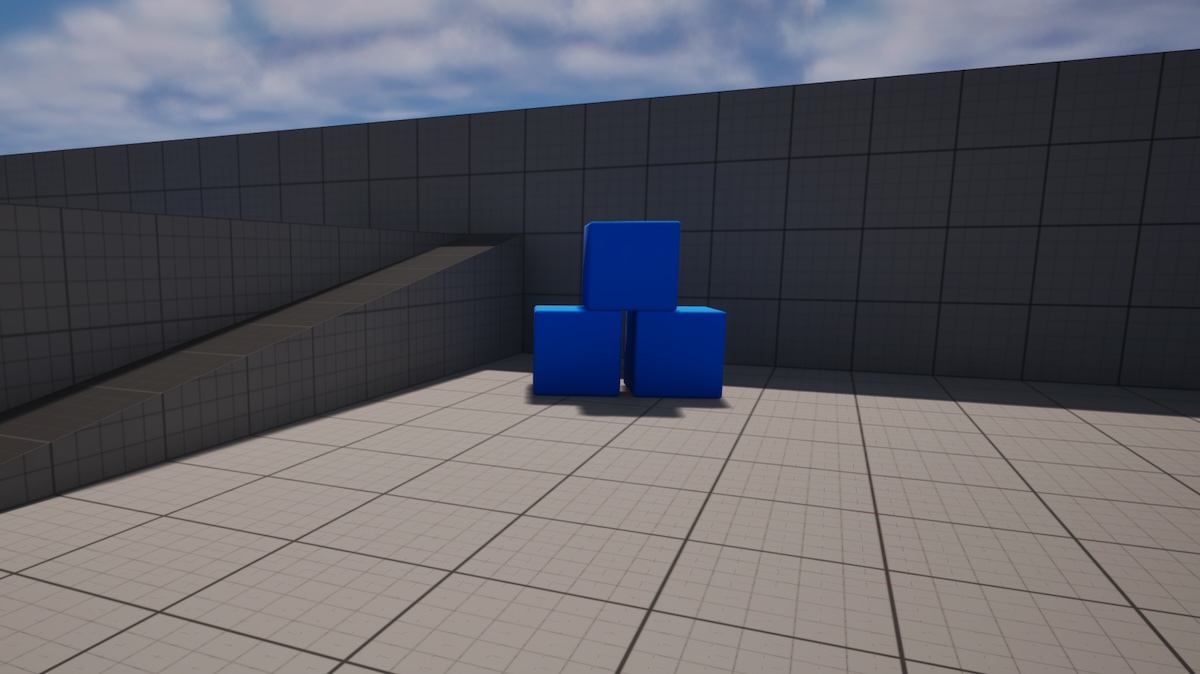 Blue cubes