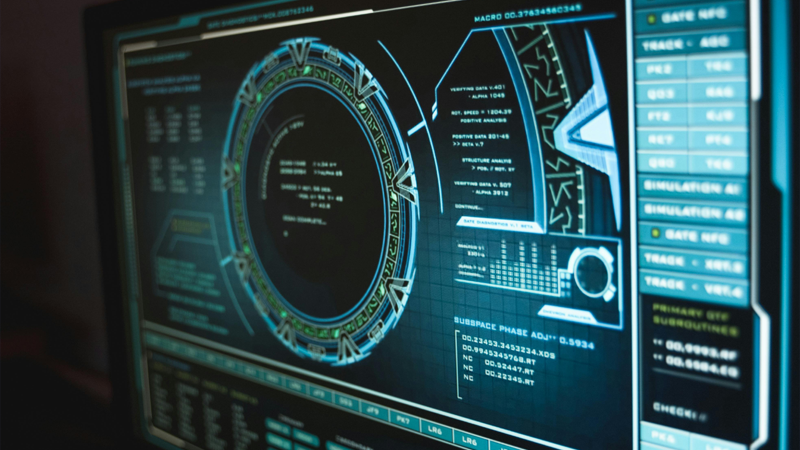 Computer monitor with a hacking program open