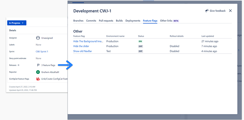 Flag status from Jira