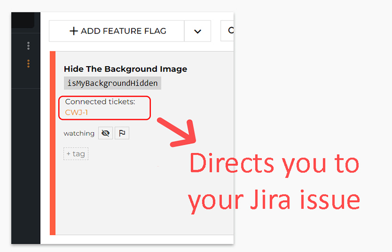 Jira Label inside ConfigCat Dashboard