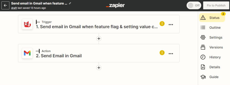 Zapier setup