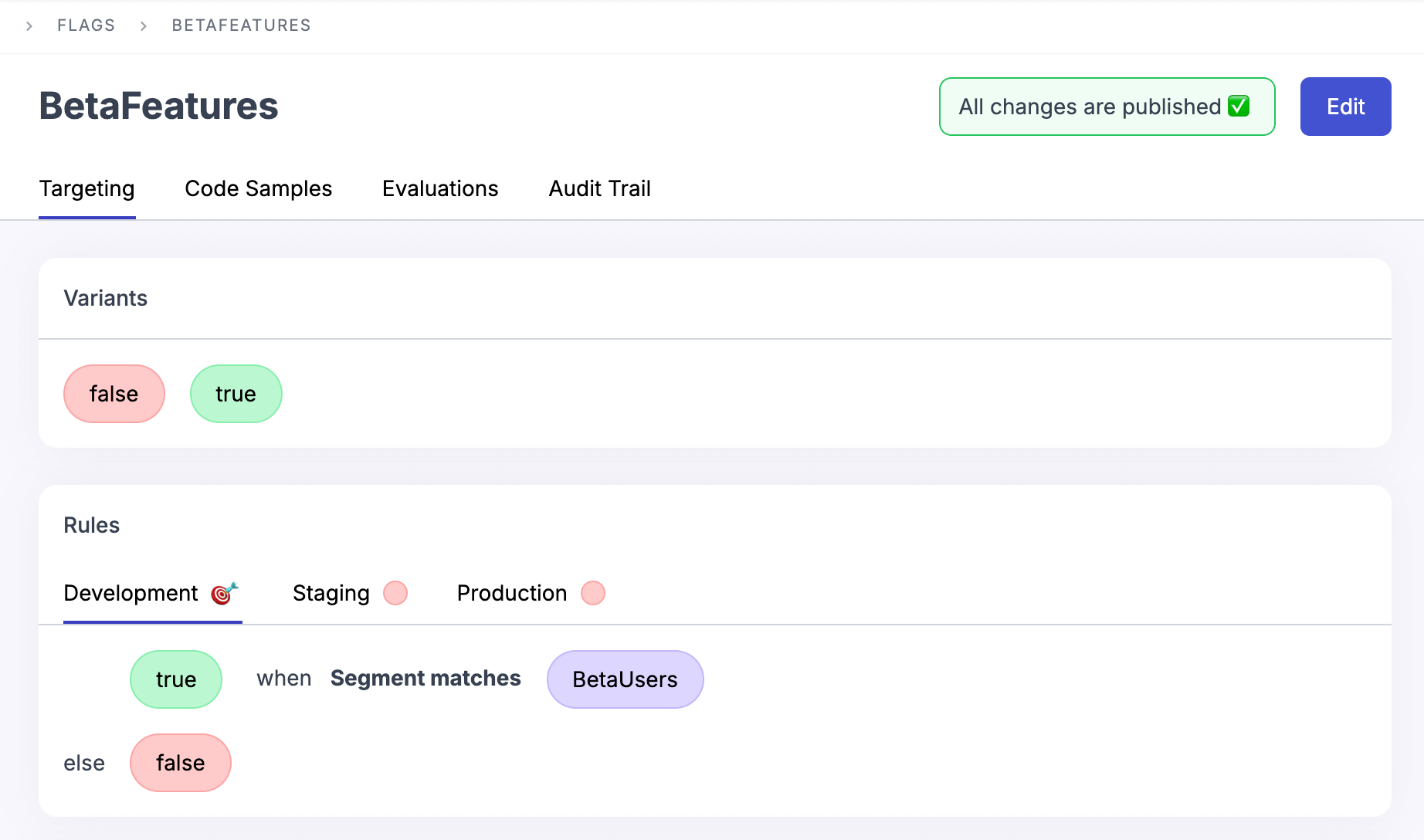 Prefab BetaFeatures feature flag
