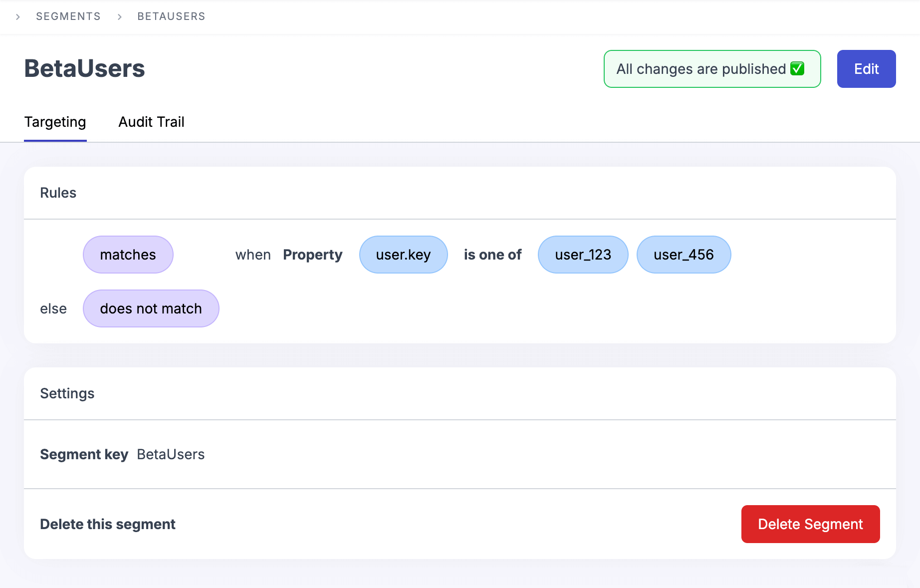 Prefab BetaUsers segment