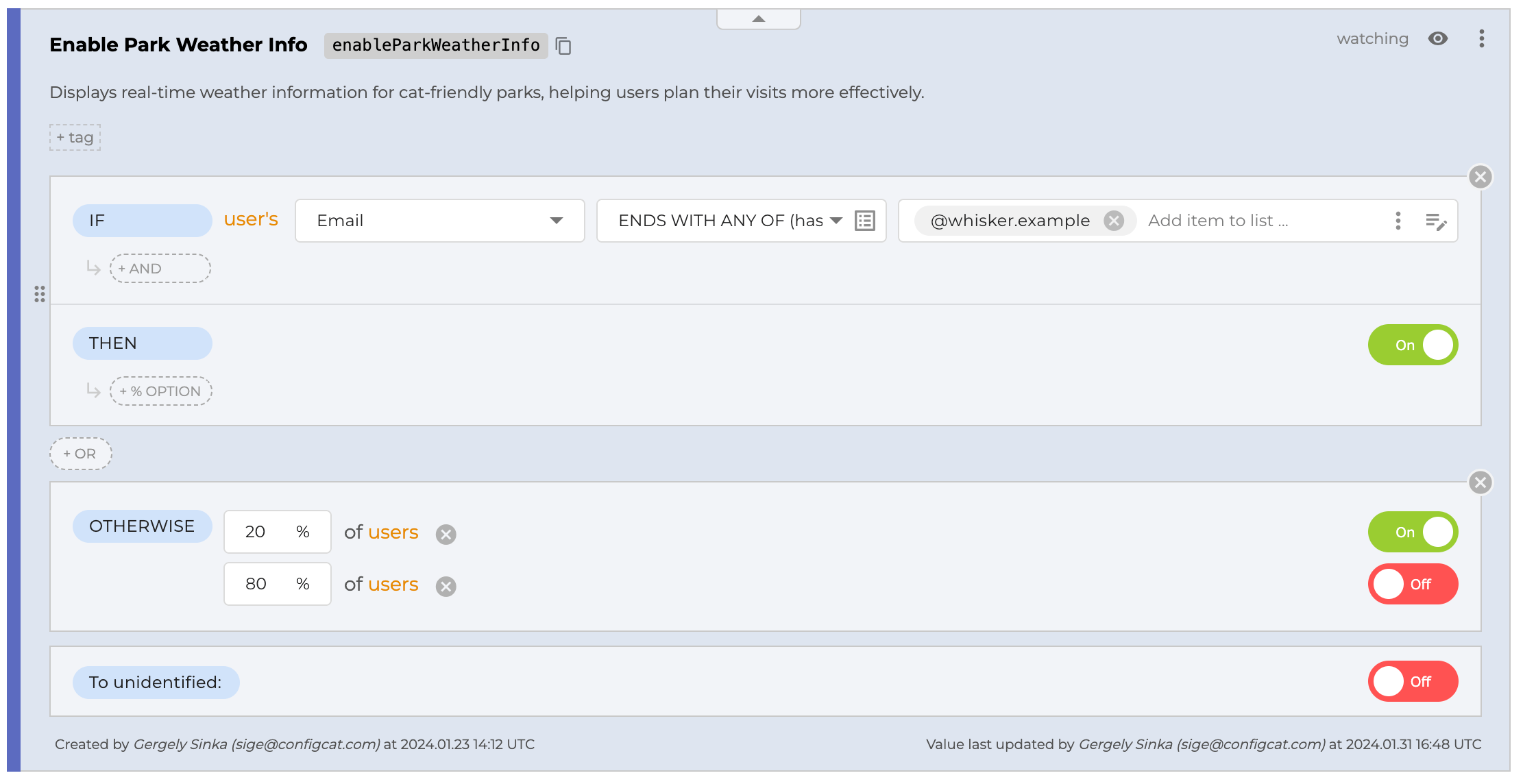 Phased rollout Example