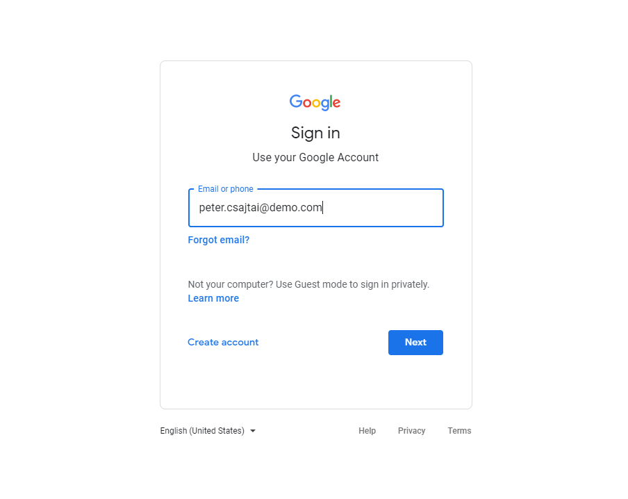 Google SSO login