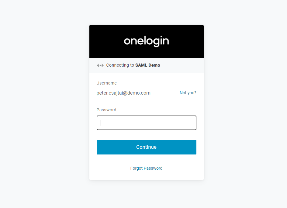 OneLogin SAML login