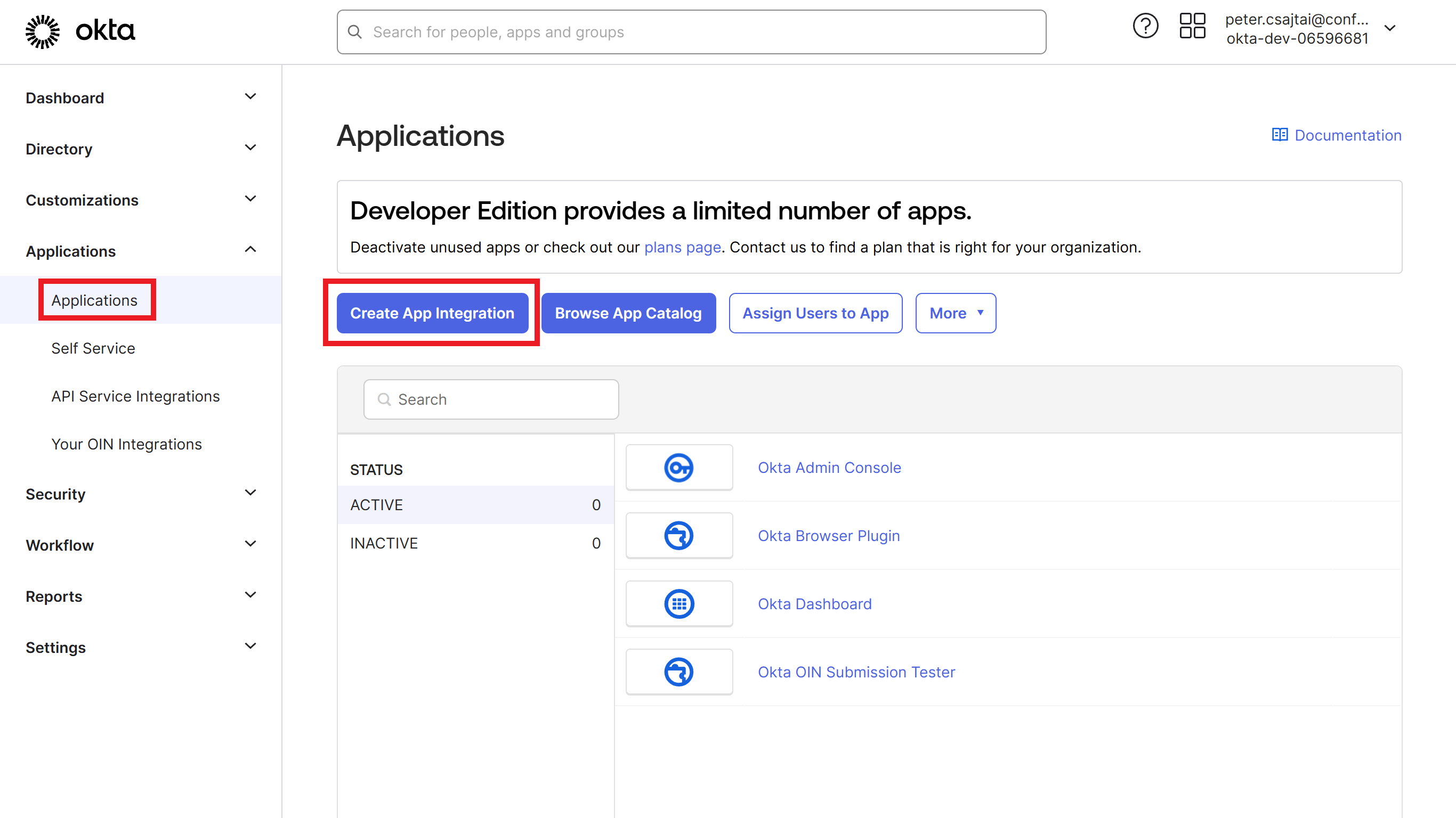 Okta applications