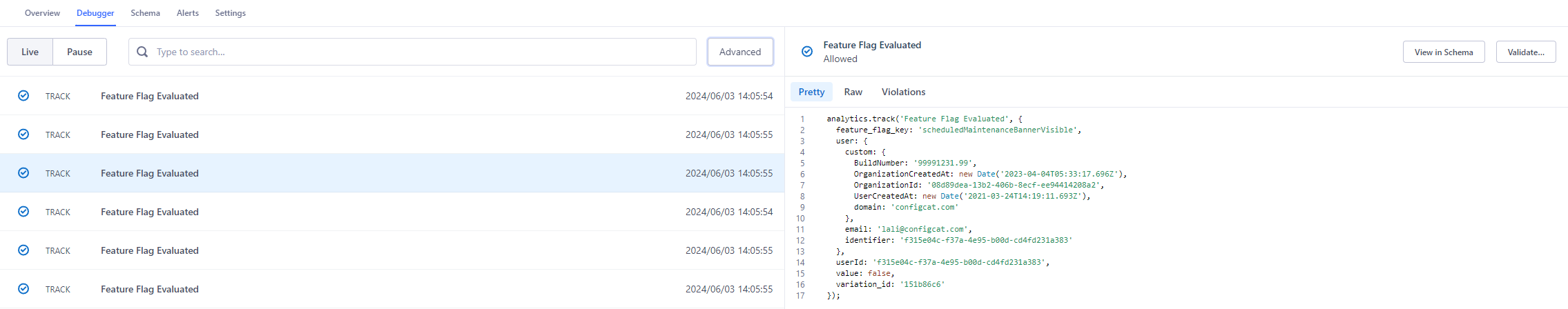 Twilio Segment event debugger