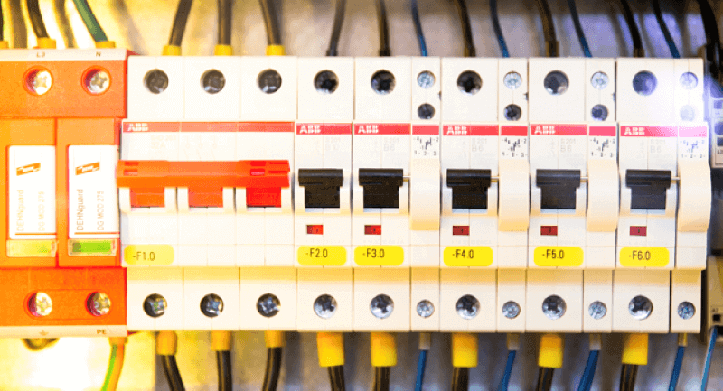 control panel with physical switches